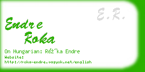 endre roka business card